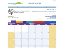 Tablet Screenshot of pacalendar.champlainhealthline.ca